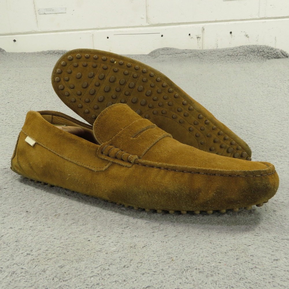 Oliver Cabell Mens 13 Driver Loafer Chestnut Italian Suede 46 EU Penny Shoe
